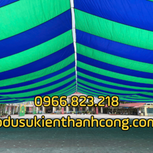 Dù che sân trường dạng 2 mái