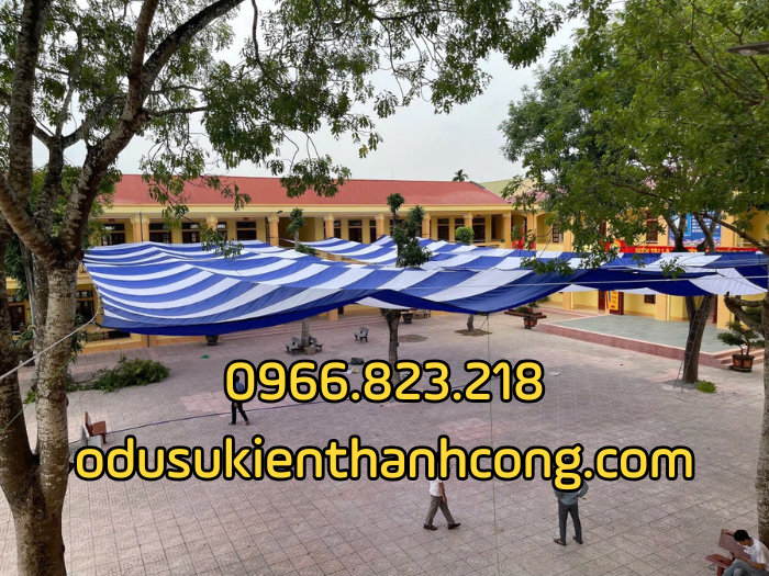 Dù chạy cáp cho sân trường - sự kiện