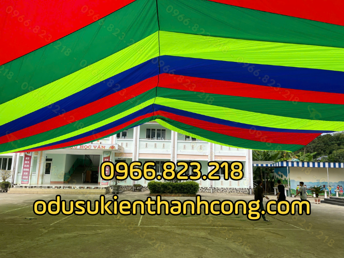 Dù che sân trường tại Thành Công