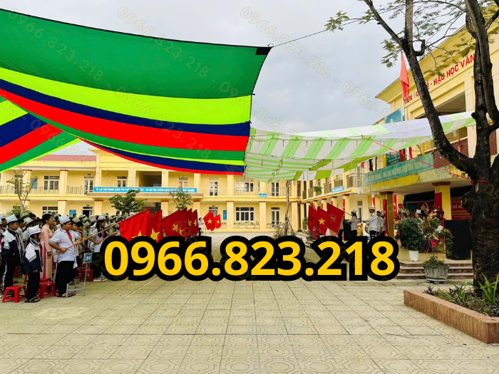 Dù chạy cáp sân trường bền