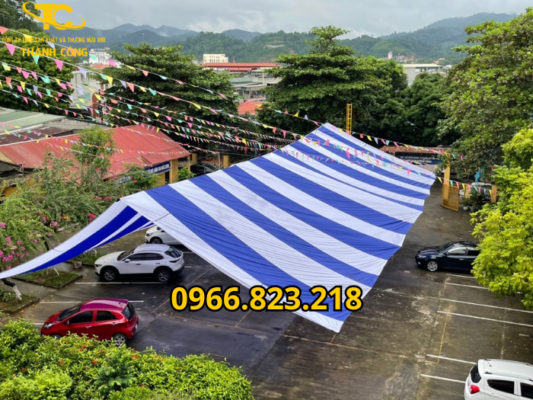 Dù che sân trường chạy cáp tiện lợi